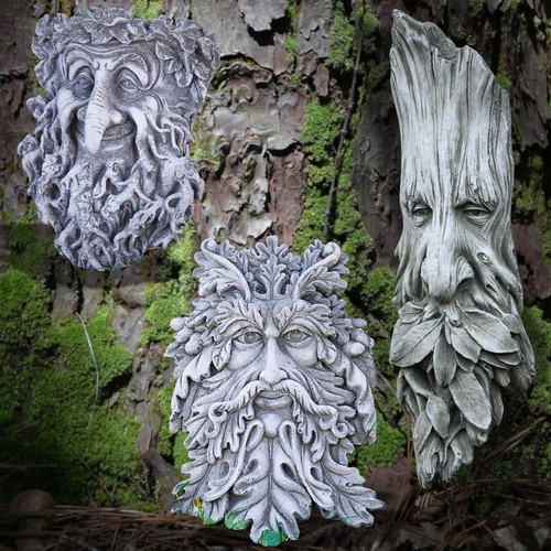 Greenman stone statua - greenman,